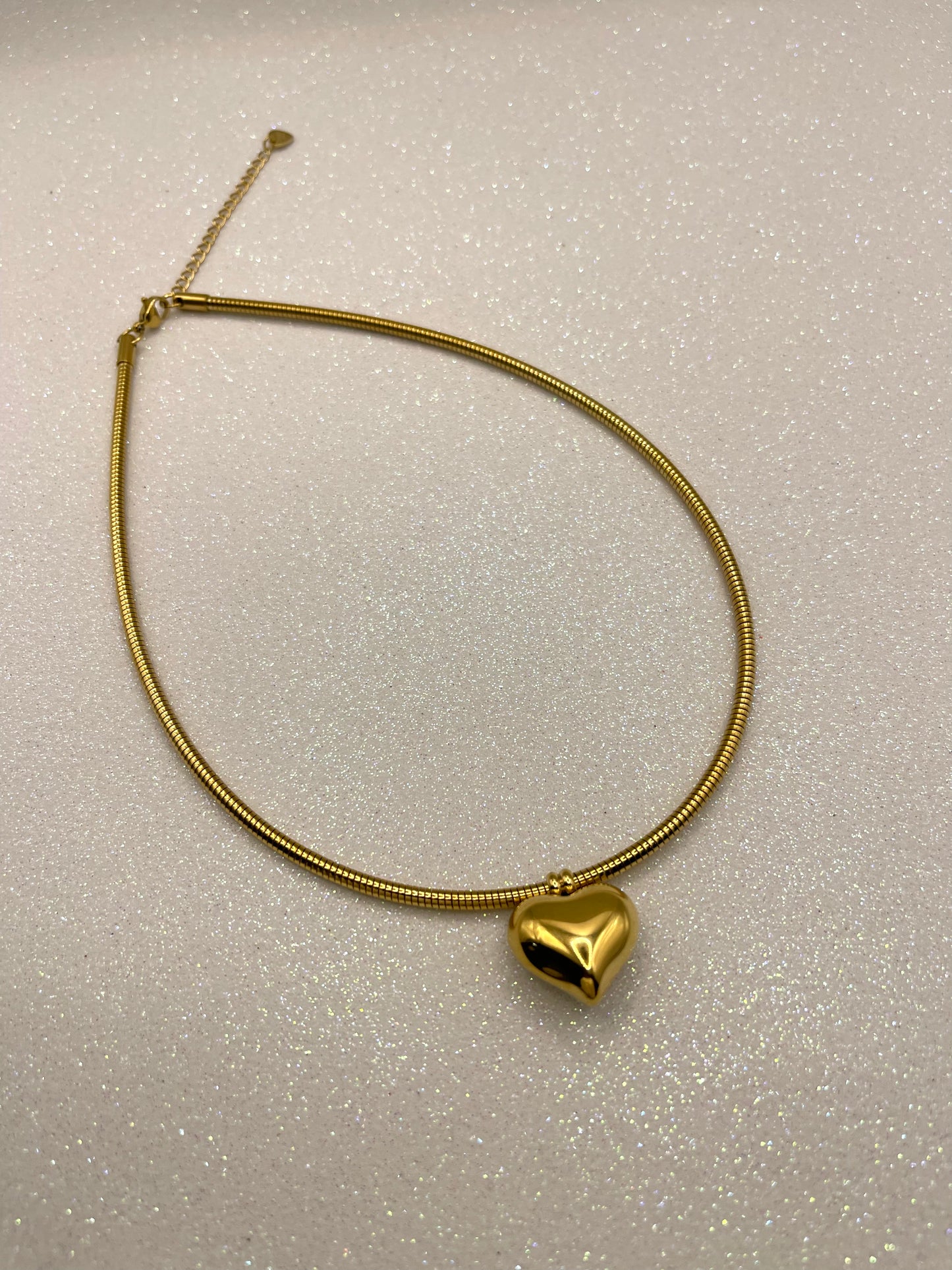 Collana rigida cuore gold